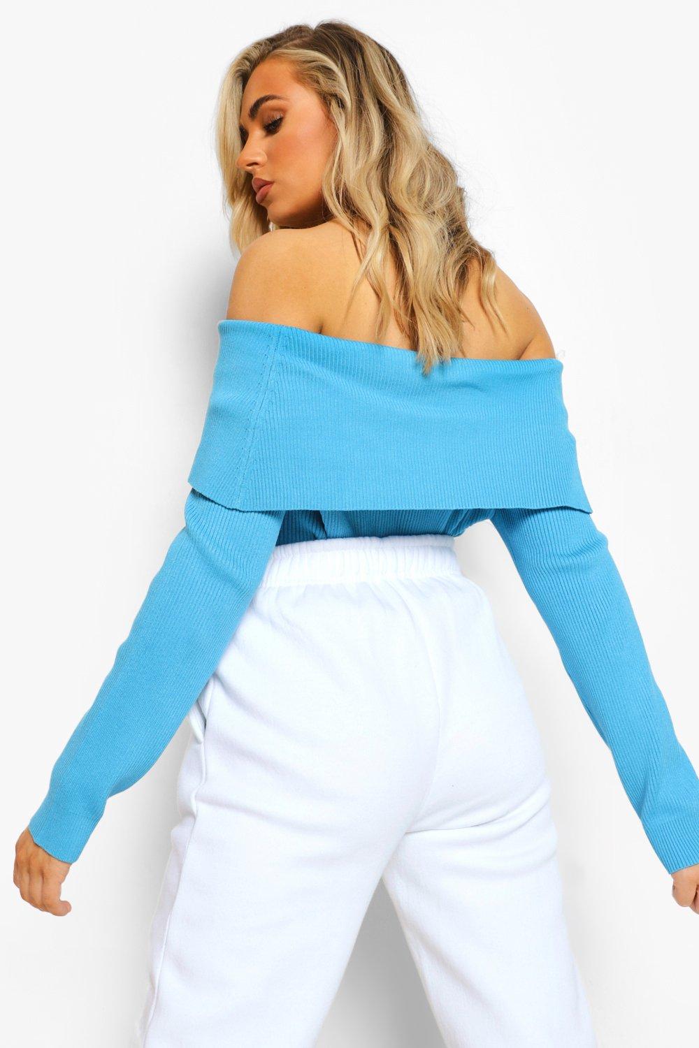 Boohoo off clearance the shoulder jumper